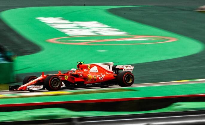 Dia de treino classificatório para GP F1 SÃO PAULO, SP - 11.11.2017: DIA DE TREINO CLASSIFICATÓRIO PARA GP F1 - In the photo the pilot, Kimi Raikkonen, of Scuderia FERRARI, during free practice in the part of this morning. Classifying training day on Saturday (11), for the Brazilian Formula 1 Grand Prix, which will take place on Sunday (12) at the José Carlos Pace racetrack in Interlagos. (Photo: Aloisio Mauricio Fotoarena) x1425117x  AloisioxMauricio