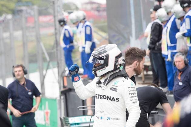 November 11, 2017 - Sao Paulo, Sao Paulo, Brazil - 77 VALTTERI BOTTAS, of Mercedes AMG Petronas, pole position to the Formula One GP Brazil 2017 at Interlagos circuit, in Sao Paulo, Brazil. The grand prix will be celebrated next Sunday, November 12. Formula One Grand Prix of Brazil 2017 qualifying - ZUMAl146 80817240st Copyright: xPauloxLopesx