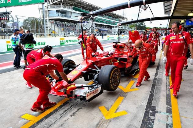 Sebastian Vettel, Scuderia Ferrari, formula 1 GP, Brasilien in Sao Paulo Interlagos, 12.11.2017 Photo:mspb Duda Bairros Sebastian Vettel, formula 1 GP, Brasilien