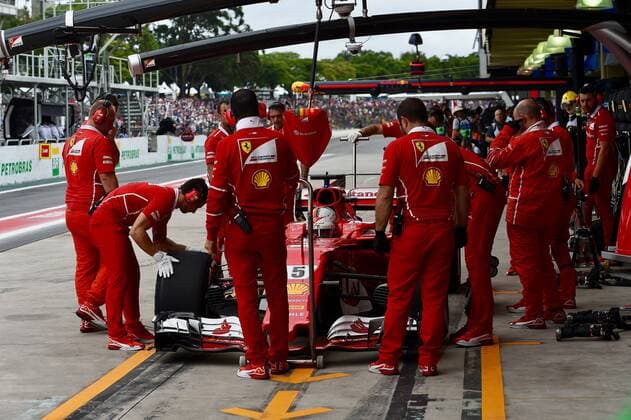 Sebastian Vettel, Scuderia Ferrari, formula 1 GP, Brasilien in Sao Paulo Interlagos, 12.11.2017 Photo:mspb Jerry Andre Sebastian Vettel, formula 1 GP, Brasilien