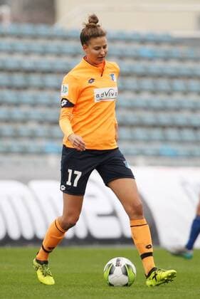 GER, 1.Bundesliga, Frauen, FF USV Jena vs TSG Hoffenheim 12.11.17, Jena, Ernst-Abbe-Sportfeld, GER, Allianz Frauen Bundesliga 1.Bundesliga, Frauen, Saison 2017 2018, 08.Spieltag, FF USV Jena vs TSG Hoffenheim im Bild Franziska Harsch (Hoffenheim)