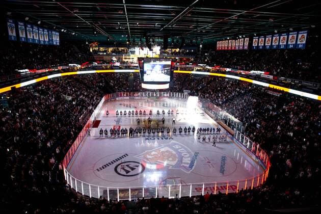 Inside view of Hartwall Areena during their Icehockey Karjala tournament Finland - Canada match in Hartwall Arena 12. November 2017 in Helsinki, Finland.  Copyright: xTomixHänninenx NP24_00020366