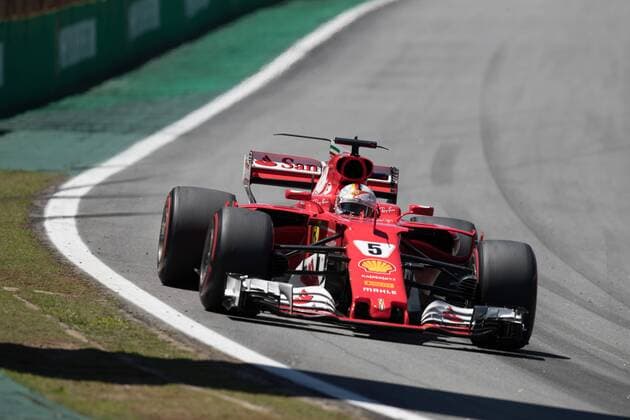November 12, 2017 - Sao Paulo, Sao Paulo, Brazil - 5 SEBASTIAN VETTEL, of Scuderia Ferrari drives during the Formula One Grand Prix of Brazil at Interlagos circuit, in Sao Paulo, Brazil on November 12, 2017. Formula One Grand Prix of Brazil 2017 - ZUMAl146 20171112_zaf_l146_019 Copyright: xPauloxLopesx