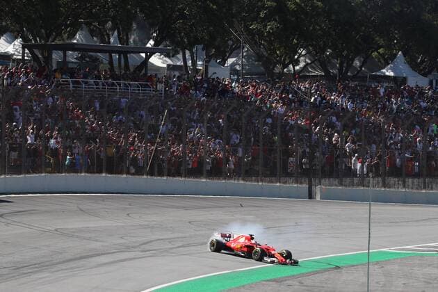12.11.2017 - Race, Sebastian Vettel (GER) Scuderia Ferrari SF70H race winner Brazilian Grand Prix, Sao Paulo, Interlagos 9 - 12 November 2017 12.11.2017 - Race, Sebastian Vettel (GER) Scuderia Ferrari SF70H race winner 