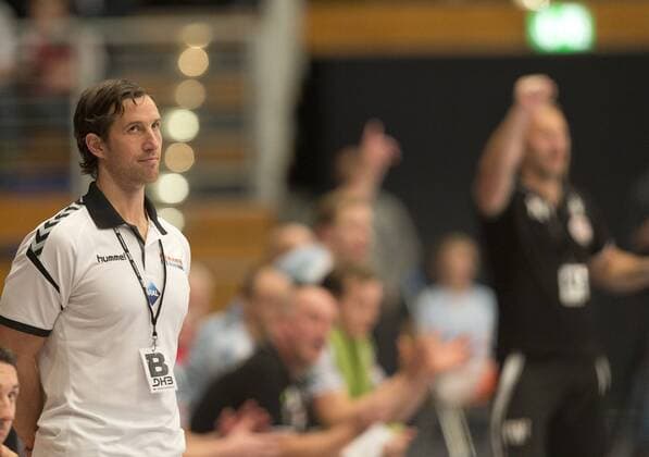 Handball Handball 3.Liga Nord 2017 2018 - Handball Sportverein Hamburg vs. DHK Flensborg Trainer Torsten Jansen (Hamburg), Sporthalle Hamburg Hamburg
