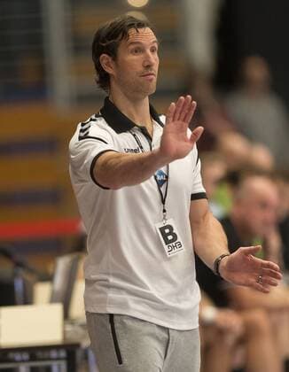 Handball Handball 3.Liga Nord 2017 2018 - Handball Sportverein Hamburg vs. DHK Flensborg Trainer Torsten Jansen (Hamburg), Sporthalle Hamburg Hamburg