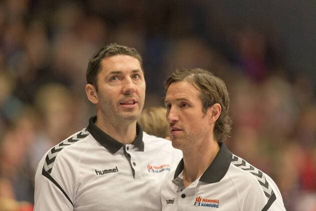 Handball Handball 3.Liga Nord 2017 2018 - Handball Sportverein Hamburg vs. DHK Flensborg Blazenko Lackovic (Hamburg), Trainer Torsten Jansen (Hamburg), Sporthalle Hamburg Hamburg