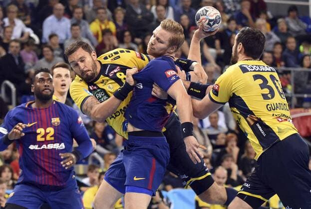 Handball, CL, FC Barcelona - Rhein-Neckar-Löwen Partido de balonmano de la Liga de Campeones entre el Barcelona y el Rhein-Neckar Löwen. Champions League handball match between Barcelona and Rhein-Neckar Löwen. 