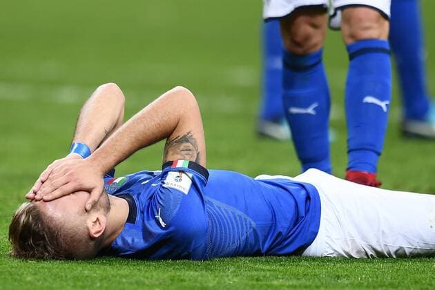 Fußball, WM Playoffs, Italien - Schweden Mg Milano 13 11 2017 - spareggio qualificazione Mondiali Russia 2018 Italia-Svezia foto Matteo Gribaudi Image nella foto: Ciro Immobile 