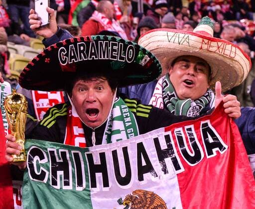 Fußball, Polen - Mexiko Poland vs Mexico Friendly game Poland vs Mexico on November 13, 2017 in Gdansk, Poland. In the picture: Mexican fans  EN_01289578_0084