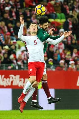 November 13, 2017 - Gdansk, Poland - Krzysztof Maczynski (POL) vies Hector Moreno (MEX) during the International Friendly Länderspiel match between Poland and Mexico at Energa Stadium in Gdansk, Poland on November 13, 2017. Poland v Mexico: International Friendly  - ZUMAn230 20171113_zaa_n230_700 Copyright: xFotoxOlimpikx
