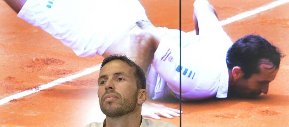 Czech tennis star Radek Stepanek, two-time Davis Cup winner, ended his career at the age of 38 today, on Thursday, November 14, 2017. Stepanek is a former eighth best tennis player of the world and a bronze medalist in mixed doubles from the 2016 Rio de Janeiro Olympic Games Olympische Spiele Olympia OS In 2006, he advanced to the Wimbledon quarterfinal. In all, he gained five ATP Tennis Herren titles. In doubles, he won two grand slam tournaments. Along with Indian Leander Paes, he was the winner of the Australian Open 2012 and the US Open 2013. Stepanek, born in Karvina, north Moravia, contributed to the Czech Republic two victories in the Davis Cup. Along with Tomas Berdych, he led the victorious Czech team in 2012 and 2013. In both cases, Stepanek won the decisive match in the finals against Spain and Serbia, respectively. (CTKxPhoto OndrejxDeml) CTKPhotoP201711140861901  dml 008