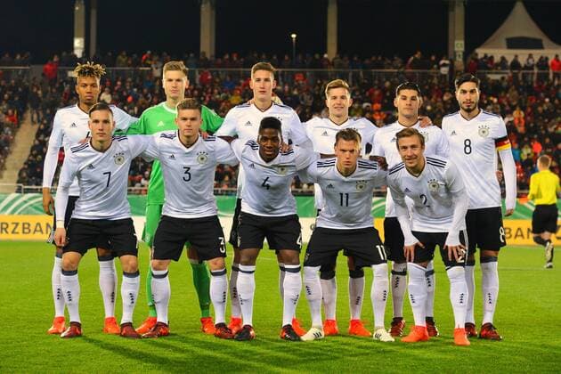Spieler der deutschen Nationalmannschaft U20, Deutschland vs. England, Fussball, U20 Elite League, 14.11.2017, Zwickau Copyright: xEibner-Pressefoto BertxHarzerx EP_BHR
