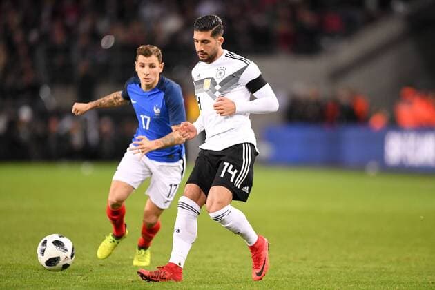 17 LUCAS DIGNE (fra) - 14 Emre Can (all) FOOTBALL : Allemagne vs France - Match amical de preparation de la Coupe du Monde 2018 - 14 11 2017 AnthonyBIBARD FEP Panoramic 