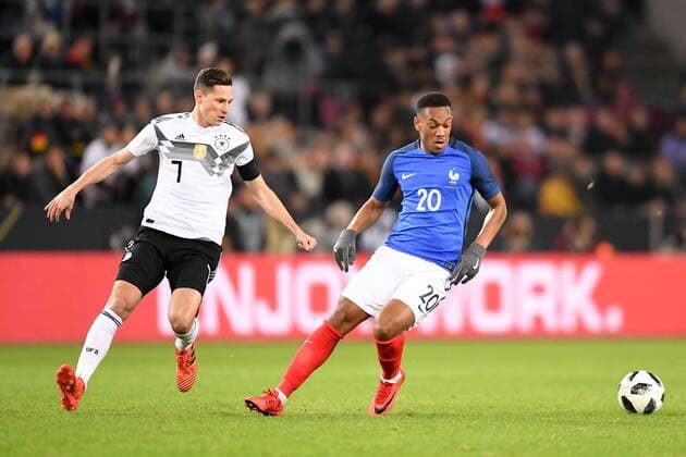 20 ANTHONY MARTIAL (fra) - 07 JULIAN DRAXLER (all) FOOTBALL : Allemagne vs France - Match amical de preparation de la Coupe du Monde 2018 - 14 11 2017 AnthonyBIBARD FEP Panoramic 