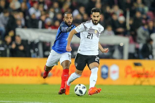 Alexandre Lacazette (FR), Ilkay Guendogan (DE) , Deutschland - Frankreich Koeln Copyright: xEIBNER BenjaminxHornx EP_BHN