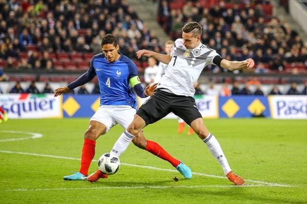 Raphael Varane (FR), Julian Draxler (DE) , Deutschland - Frankreich Koeln Copyright: xEIBNER BenjaminxHornx EP_BHN