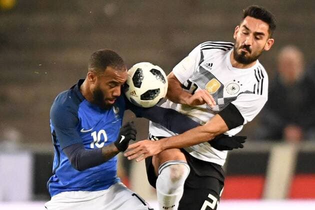 Themen der Woche - SPORT Bilder des Tages - SPORT 10 ALEXANDRE LACAZETTE (fra) - 21 Ilkay Gundogan (all) FOOTBALL : Allemagne vs France - Match amical de preparation de la Coupe du Monde 2018 - 14 11 2017 AnthonyBIBARD FEP Panoramic 