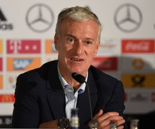 Länderspiel: Deutschland - Frankreich 14.11.2017 in Köln. Trainer Didier Deschamps (FRA) bei der Pressekonferenz nach dem Spiel.