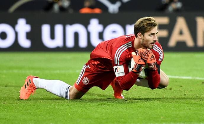 14.11.2017, xfux, Fussball Laenderspiel Freundschaftsspiel, Deutschland - Frankreich, emspor, v.l. Kevin Trapp (Deutsche Fussball Nationalmannschaft DFB) Koeln