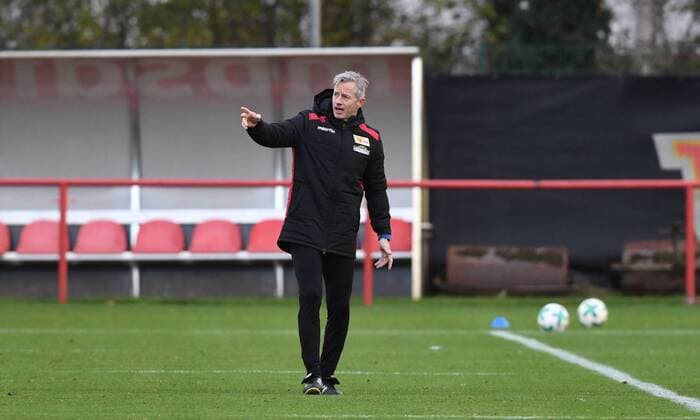 Fussball, Herren, Saison 2017 2018, 2. Bundesliga, 1. FC Union Berlin, Training, Trainer Jens Keller (1. FC Union Berlin), 13.11. 2017, Copyright: xMatthiasxKochx