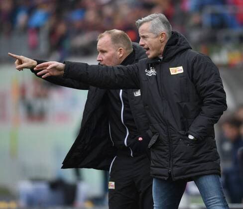 Fussball, Herren, 2. Bundesliga, Saison 2017 2018, (14. Spieltag), 1. FC Heidenheim 1846 - 1. FC Union Berlin, Co-Trainer Henrik Pedersen (1. FC Union), Trainer Jens Keller (1. FC Union Berlin), 18.11. 2017, Copyright: xMatthiasxKochx