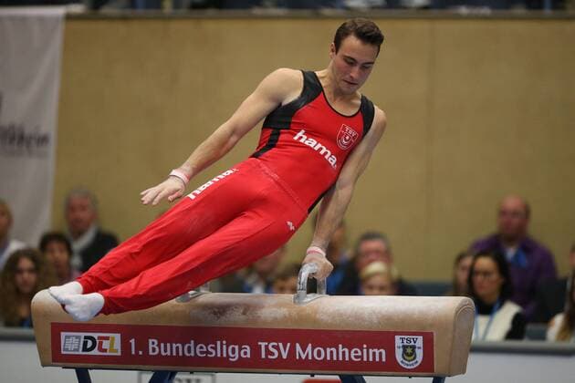 Lukas Schlotterer, Monheim, during 2017 German 1st Bundesliga in Monheim; 18 11 2017; *** Lukas Schlotterer Monheim during 2017 German 1st Bundesliga in Monheim 18 11 2017