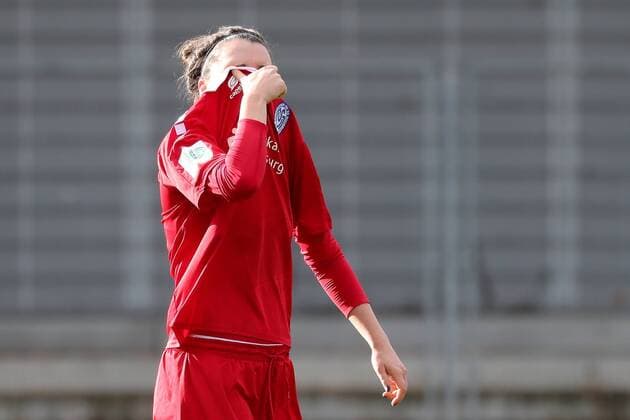 Barbara Dunst (MSV, 18), Einzelbild, Aktion, Action, enttäuscht schauend, Enttäuschung, Frustration, disappointed, pessimistisch