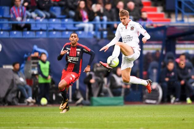 20 Maxime LE MARCHAND (nice) FOOTBALL : Caen vs Nice - Ligue 1 Conforama - 19 11 2017 AnthonyBIBARD FEP Panoramic 