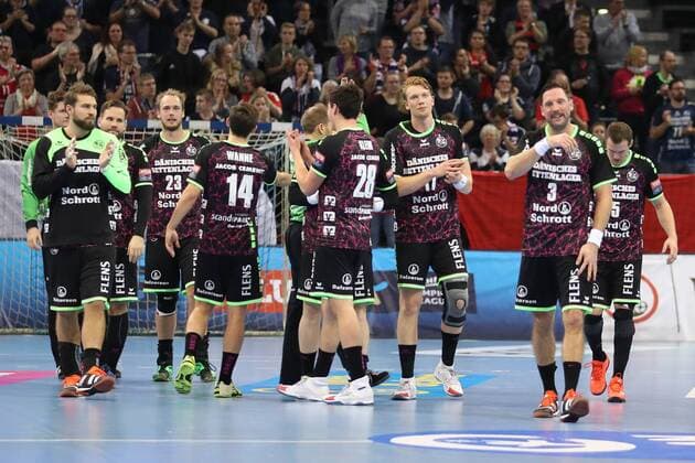 SG Flensburg-Handewitt - HC Meshkov Brest, EHF Champions League; Flensburg, 19.11.17 Flensburg, 19.11.17, Handball, VELUX EHF Champions League, Saison 2017 2018, Gruppenphase, SG Flensburg-Handewitt - HC Meshkov Brest : Jubel nach Sieg