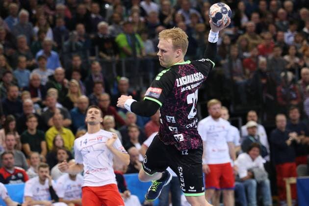 SG Flensburg-Handewitt - HC Meshkov Brest, EHF Champions League; Flensburg, 19.11.17 Flensburg, 19.11.17, Handball, VELUX EHF Champions League, Saison 2017 2018, Gruppenphase, SG Flensburg-Handewitt - HC Meshkov Brest : Anders Zachariassen (SG Flensburg-Handewitt, 22)