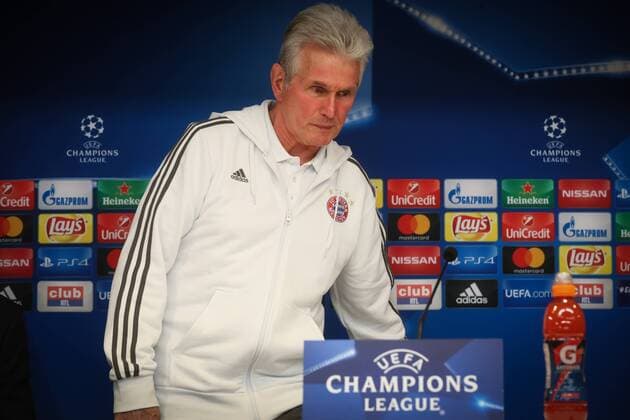 Bayern s head coach Jupp Heynckes pictured during a press conference PK Pressekonferenz of German soccer team Bayern Munich, Tuesday 21 November 2017 in Brussels. Tomorrow Anderlecht is playing a game in the group stage (Group B) of the UEFA Champions League competition against Belgian RSC Anderlecht. VIRGINIExLEFOUR  x05206112x