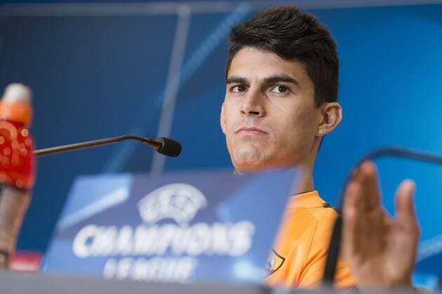Roma Diego Perotti during press conference PK Pressekonferenz the day before champions league match between Atletico de Madrid and Roma at Wanda Metropolitano in Madrid, Spain. November 21, 2017.  (20171121010)