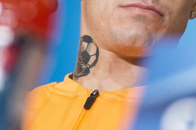 Roma Diego Perotti during press conference PK Pressekonferenz the day before champions league match between Atletico de Madrid and Roma at Wanda Metropolitano in Madrid, Spain. November 21, 2017.  (20171121016)