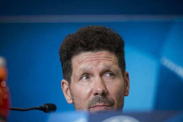 Atletico de Madrid coach Diego Pablo Simeone during press conference PK Pressekonferenz the day before champions league match between Atletico de Madrid and Roma at Wanda Metropolitano in Madrid, Spain. November 21, 2017.  (20171121025)