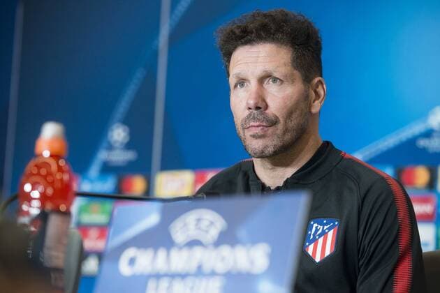 Atletico de Madrid coach Diego Pablo Simeone during press conference PK Pressekonferenz the day before champions league match between Atletico de Madrid and Roma at Wanda Metropolitano in Madrid, Spain. November 21, 2017.  (20171121001)