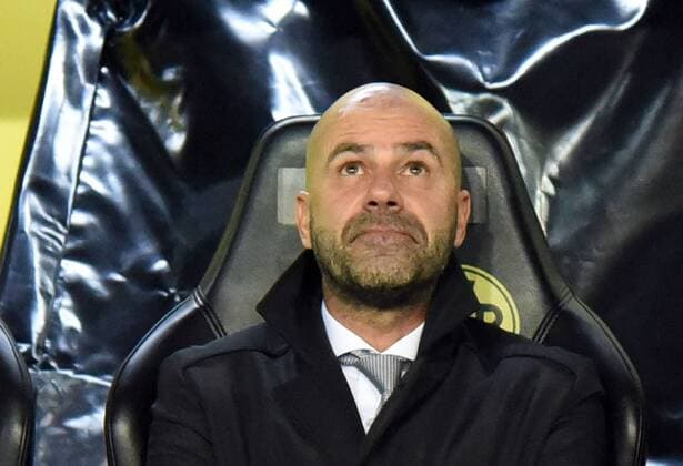 21.11.2017, xhbx, Fussball Champions League, Borussia Dortmund - Tottenham Hotspur, emspor, v.l. Trainer Peter Bosz (Borussia Dortmund) Dortmund