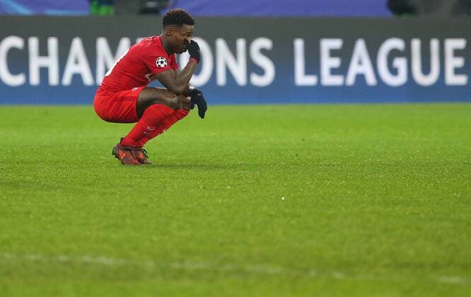 MOSCOW, RUSSIA - NOVEMBER 21, 2017: Spartak Moscow s Quincy Promes after the 2017 UEFA Champions League Group E football match between Spartak Moscow and Maribor at Otkrytiye Arena (Spartak Stadium); the match ended in a 1-1 draw. Anton Novoderezhkin TASS  TS06A06D