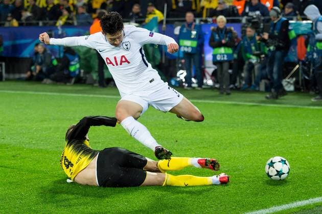 Dortmund, Deutschland 26.09.2017, UEFA Champions League - 2017 18 Season, Gruppenphase - Gruppe H - 5. Spieltag, BV Borussia Dortmund - Tottenham Hotspur, Andrey Yarmolenko (BVB) und Heung-Min Son (Totenham) im zweikampf ( DeFodi001
