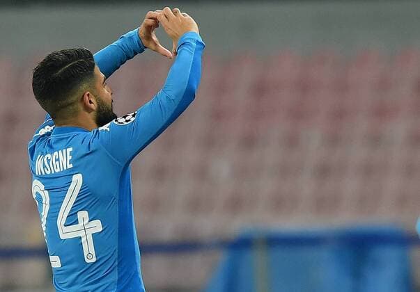 As Napoli 21 11 2017 - Champions League Napoli-Shakhtar Donetsk foto Antonello Sammarco Image nella foto: esultanza gol Lorenzo Insigne 