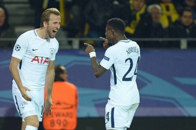 Dortmund, Deutschland 26.09.2017, UEFA Champions League - 2017 18 Season, Gruppenphase - Gruppe H - 5. Spieltag, BV Borussia Dortmund - Tottenham Hotspur, Torjubel zum 1:1 Ausgleich durch Harry Kane (Tottenham), links ( DeFodi521