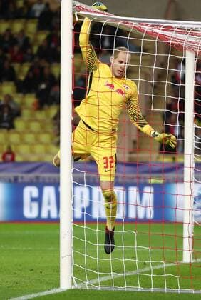 AS Monaco - RB Leipzig Fussball Champions League Monaco, 21.11.2017, Stade Louis II, Fussball, Champions League, Gruppe G, 5. Spieltag , AS Monaco vs. RB Leipzig 1:4 (1:4) , Im Bild: Torwart Peter Gulacsi (32, Leipzig) ,
