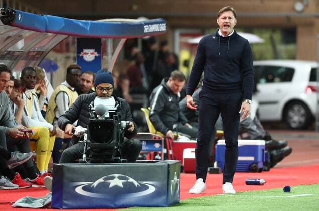 AS Monaco - RB Leipzig Fussball Champions League Monaco, 21.11.2017, Stade Louis II, Fussball, Champions League, Gruppe G, 5. Spieltag , AS Monaco vs. RB Leipzig 1:4 (1:4) , Im Bild: Trainer Ralph Hasenhüttl Hasenhuettl (RB Leipzig) ,