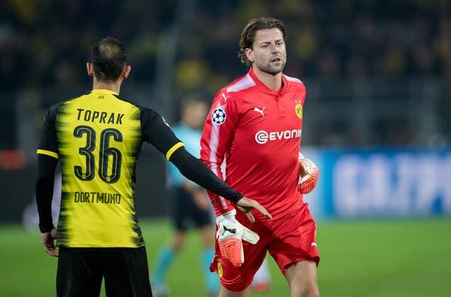 21. November 2017: Dortmund, Signal-Iduna-Park: Fussball UEFA Champions League: Borussia Dortmund - Tottenham Hotspur: Dortmunds Torwart Roman Weidenfeller wird eingewechselt.