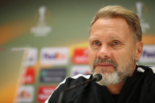 SOCCER - EL, Milan vs A.Wien, preview MILAN,ITALY,22.NOV.17 - SOCCER - UEFA Europa League, AC Milan vs FK Austria Wien, preview, press conference PK Pressekonferenz of A.Wien. Image shows head coach Thorsten Fink (A.Wien). GEPAxpictures xAndreasxPranter