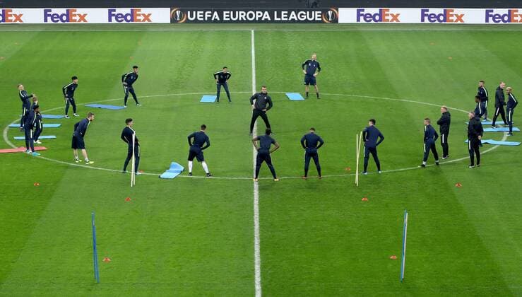 SOCCER - EL, Milan vs A.Wien, preview MILAN,ITALY,22.NOV.17 - SOCCER - UEFA Europa League, AC Milan vs FK Austria Wien, preview, training of A.Wien. Image shows the team. GEPAxpictures xAndreasxPranter
