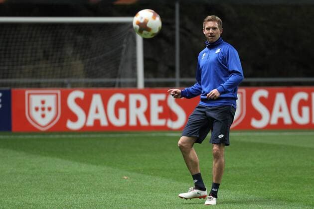 Pressekonferenz PK - FOOTBALL, FUSSBALL - TSG Hoffenheim coach, Julian Nagelsmann during the training session before the match against SC Braga to the Europa League Group Stage. Braga, Portugal, 22nd November. Photo: IMAGO Pedro Benavente PUBxNOTxINxPOR PEDRO BENAVENTE
