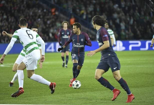 Neymar et Cavani FOOTBALL : Paris SG vs Celtic Glasgow - Ligue des Champions 2018 - 22 11 2017 MAO Panoramic 