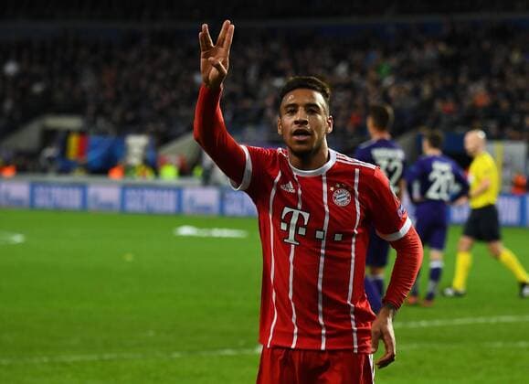 22.11.2017, xjhx, Fussball Champions League, RSC Anderlecht - FC Bayern Muenchen emspor, v.l. Corentin Tolisso (FC Bayern Muenchen) celebrate the goal, Torjubel zum 1:2 Anderlecht