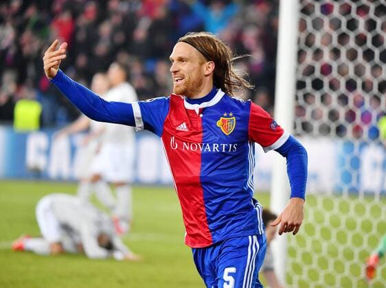 22.11.2017 Basel Stadion St.Jakob Park Fussball Herren Champions League FC Basel - Manchester United ManU 1:0 Bild zeigt Torschuetze Michael Lang (FC Basel) jubelt Aktion
